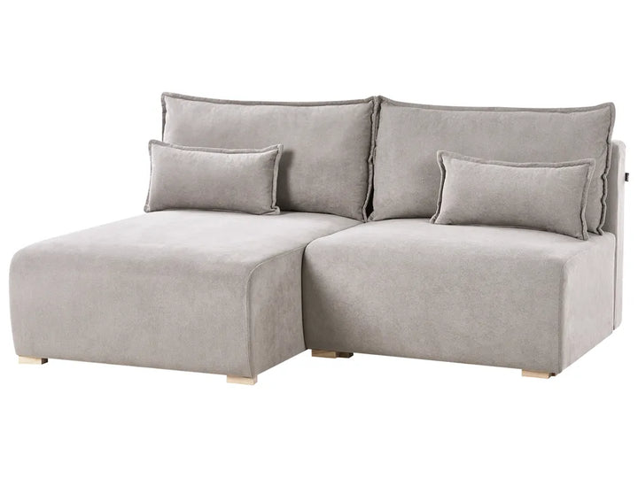 Modular Corner Sofa Fabric Grey Right Hand Averni