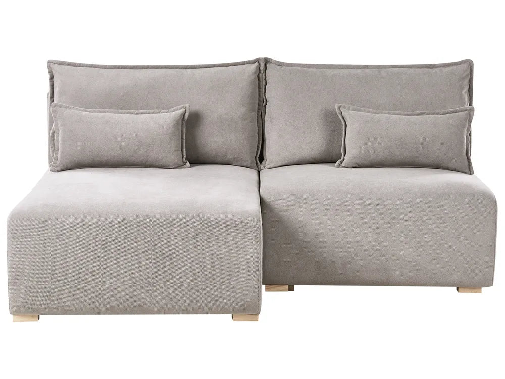 Modular Corner Sofa Fabric Grey Right Hand Averni