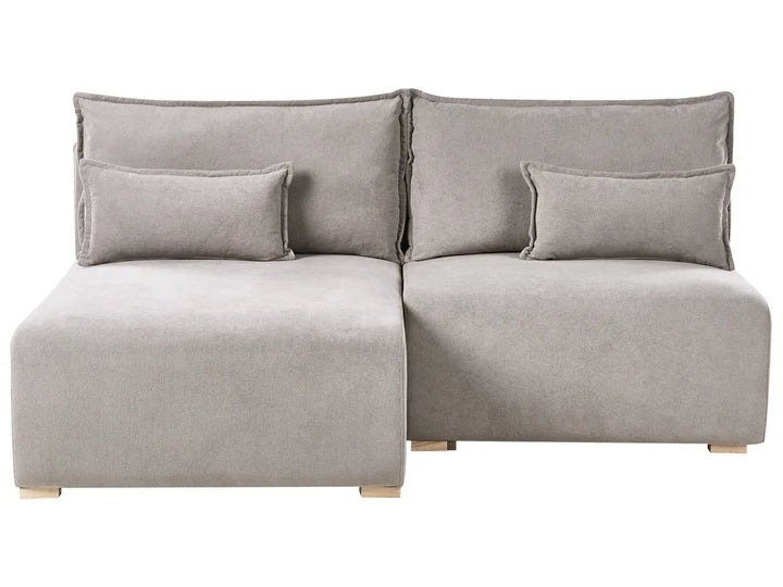 Modular Corner Sofa Fabric Grey Right Hand Averni