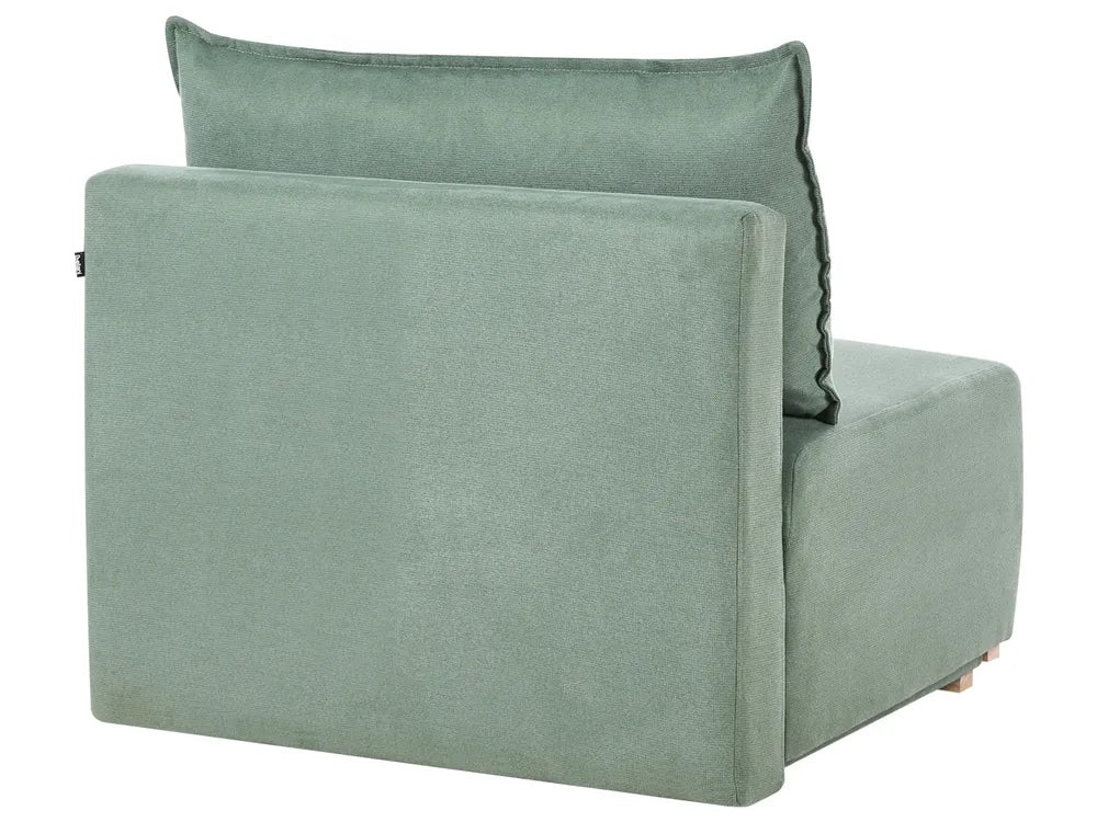 Modular Corner Sofa Fabric Light Green Right Hand Averni