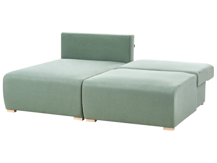 Modular Corner Sofa Fabric Light Green Right Hand Averni