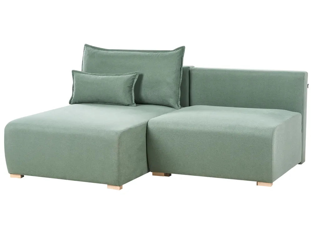 Modular Corner Sofa Fabric Light Green Right Hand Averni