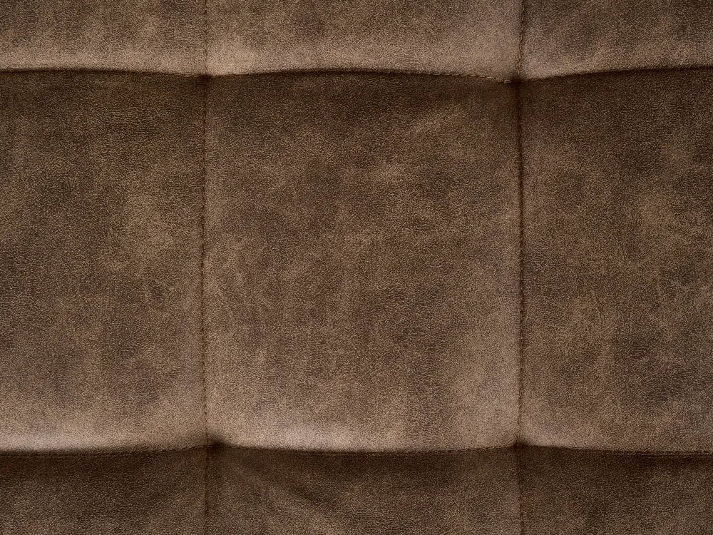 Modular Corner Sofa Bed 4 Seater Faux Leather Brown Left Hand Denby