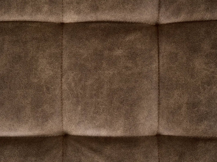 Modular Corner Sofa Bed 4 Seater Faux Leather Brown Left Hand Denby