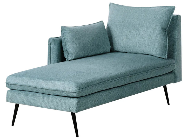 Right-Hand Chaise Lounge Fabric Light Blue Yvon