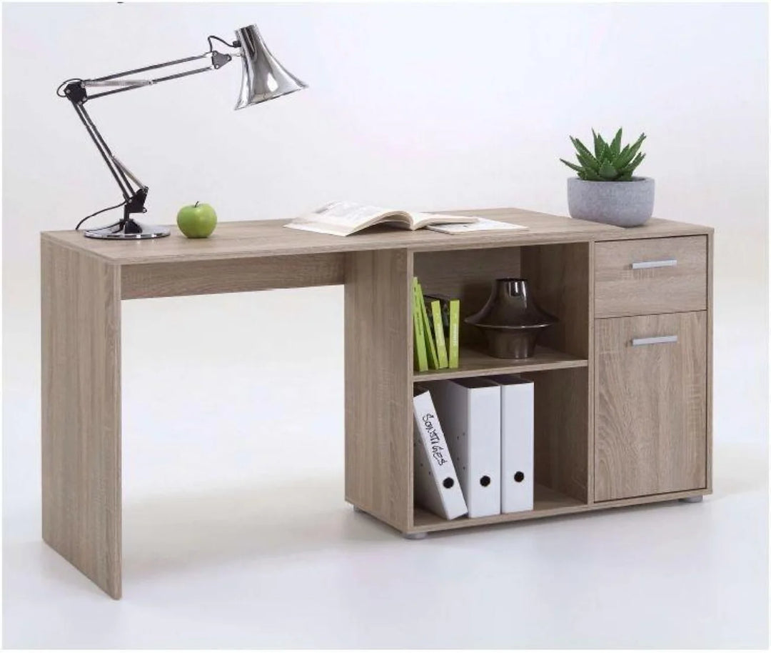 Corner Flexi Desk Oak Effect Zona