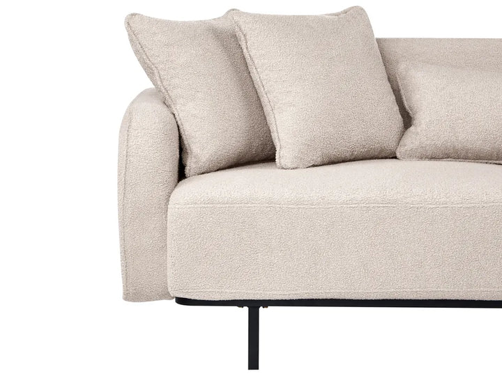 Sofa 3 Seater Boucle Beige Jahey