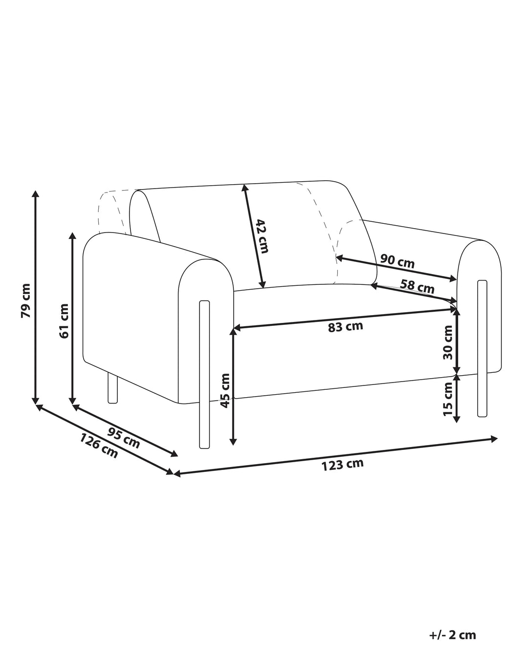 Askim Armchair Corduroy Off-White