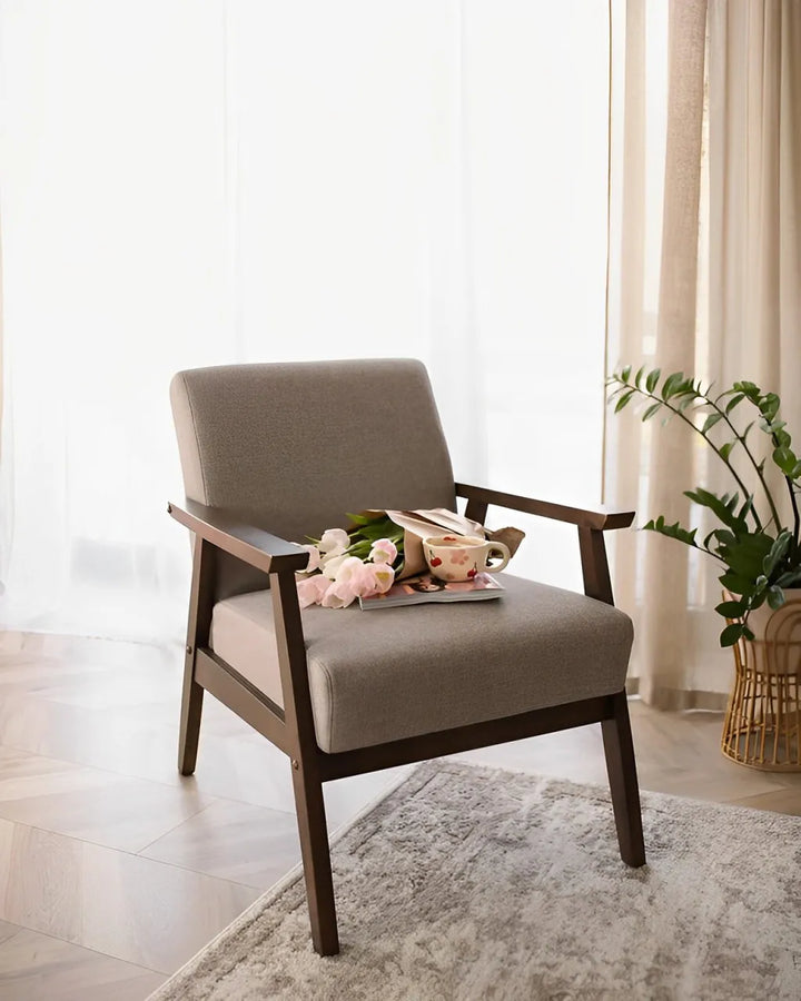 Asnes Armchair Fabric Taupe