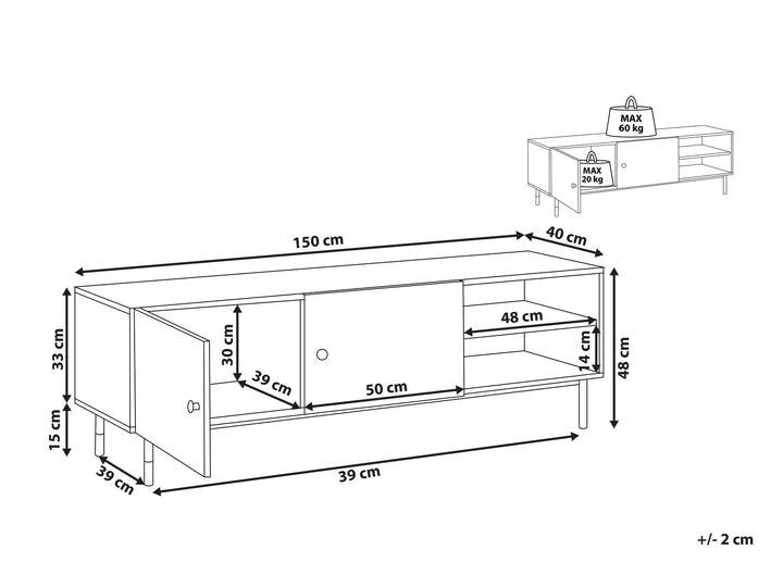 TV Stand Brown/ Black Alazik