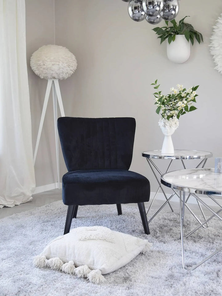 Vaasa Armchair Velvet Black