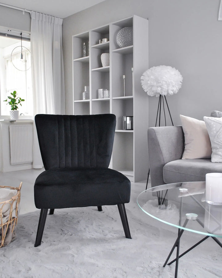 Vaasa Armchair Velvet Black