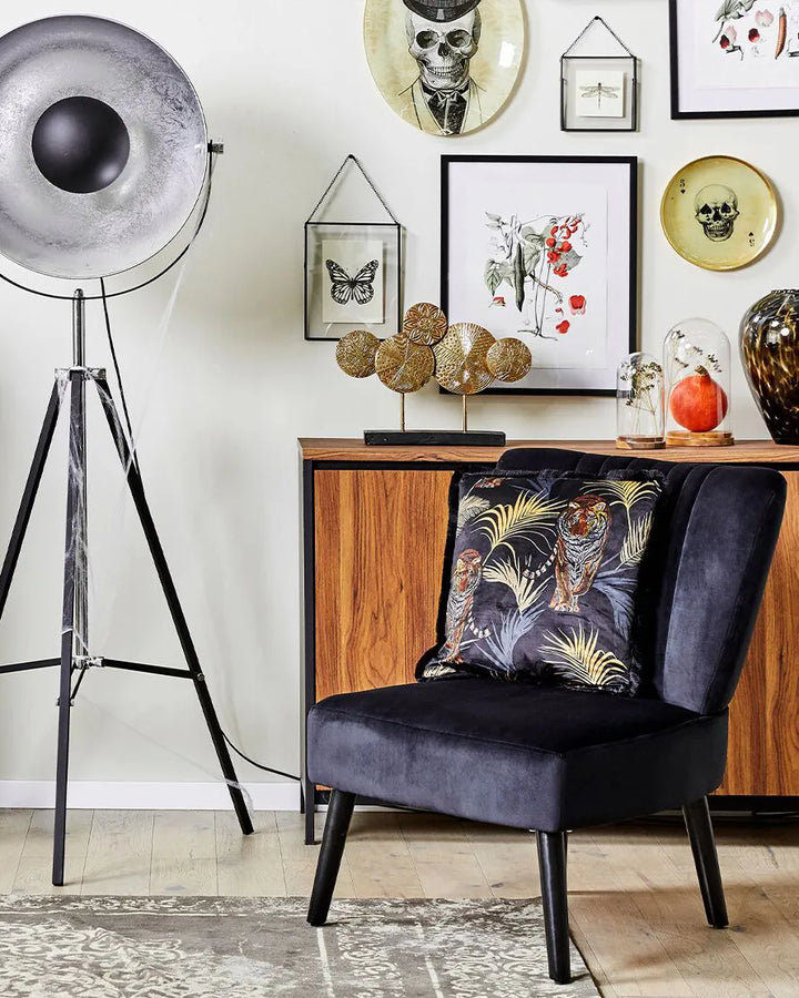 Vaasa Armchair Velvet Black