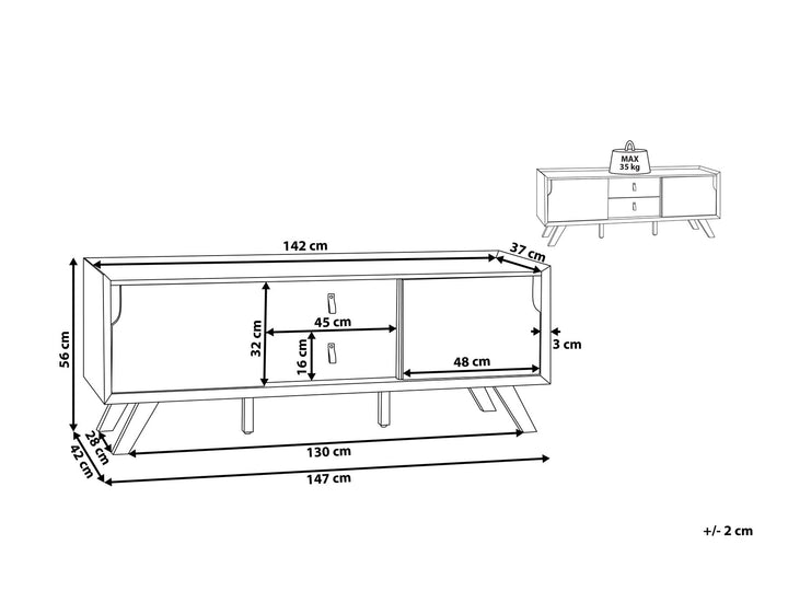 TV Stand Brown/ White Griffing