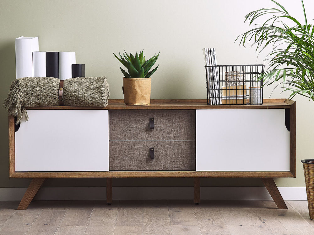 TV Stand Brown/ White ACTON