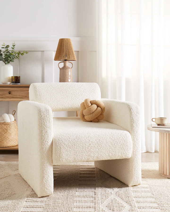 Hallsberg Armchair Boucle Off-White