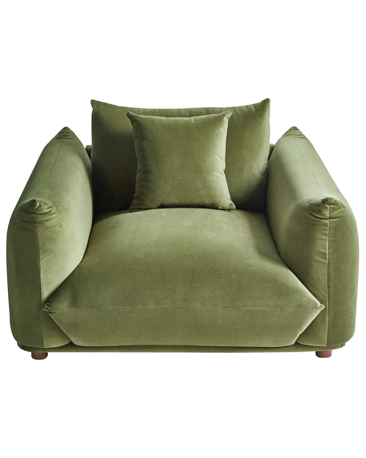 Luvos Armchair Velvet Green
