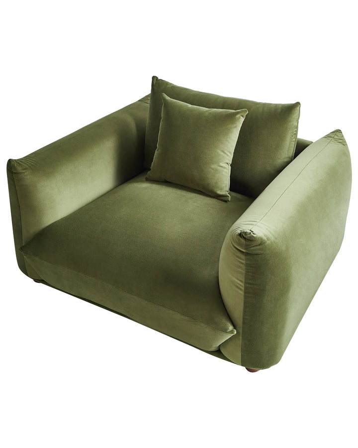 Luvos Armchair Velvet Green