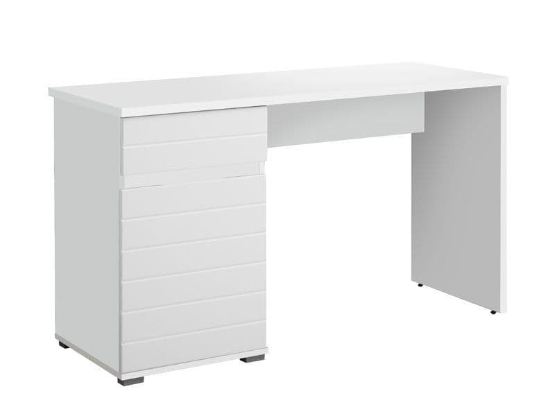 White office desk on a white background