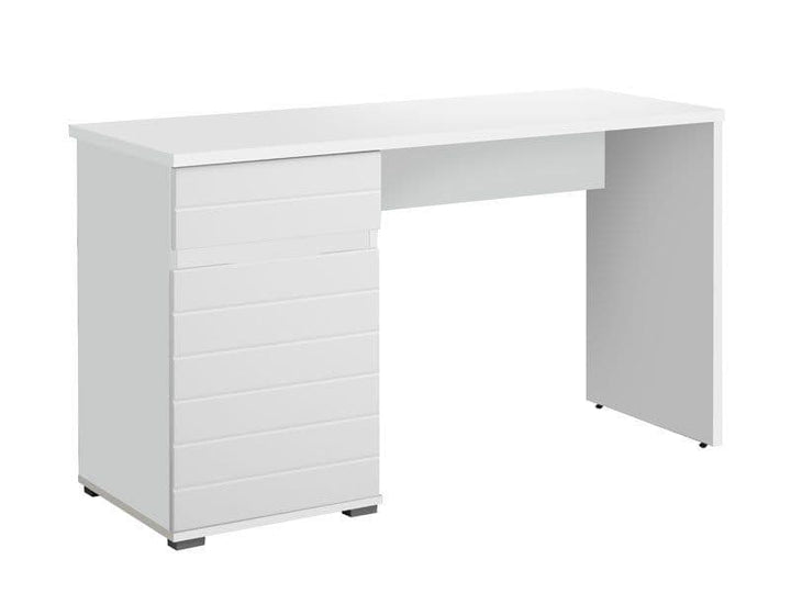 White office desk on a white background