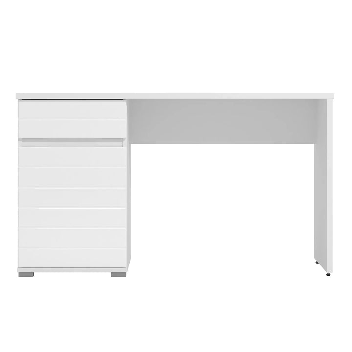 Orrin White Gloss Computer Desk With Drawers