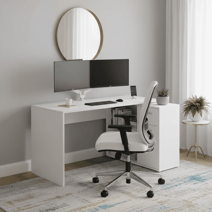 Ocelia Corner Flexi Desk White