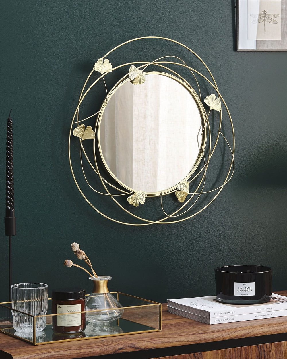 Anglet Wall Mirror Metal Gold