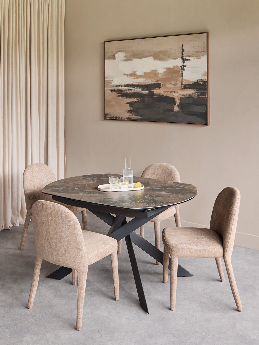 Libra Themsby Extendable Dining Table Smoked Stone