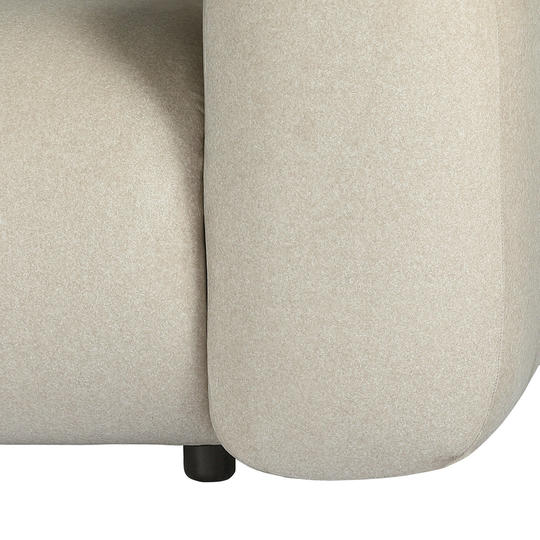 Libra Limewood 3 Seater Sofa and Cushions in Warm Stone Velvet