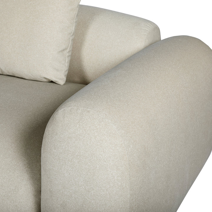 Libra Limewood 3 Seater Sofa and Cushions in Warm Stone Velvet