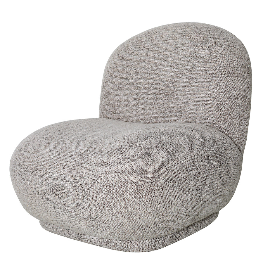 Gray textured chair on a white background