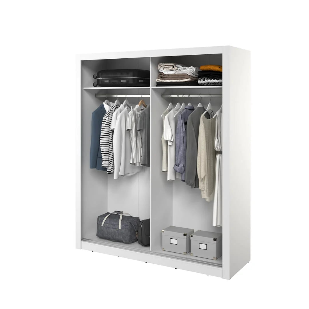 Isabella Sliding Door Wardrobe 180cm With LED Lights