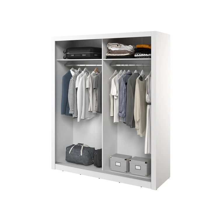 Isabella Sliding Door Wardrobe 180cm With LED Lights