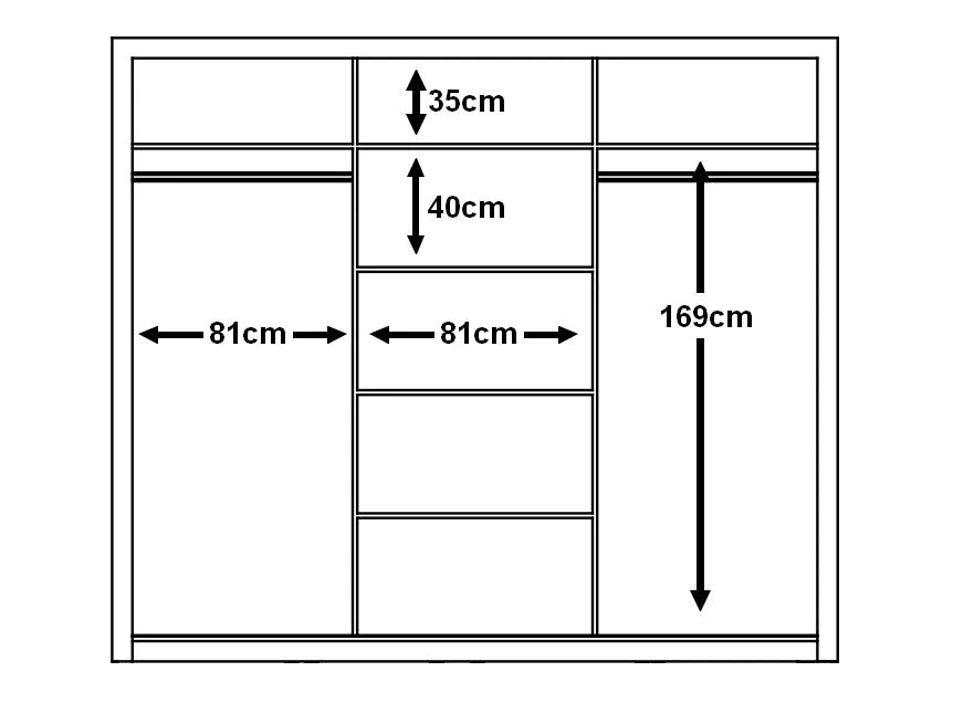 Isabella Sliding Door Wardrobe 250cm
