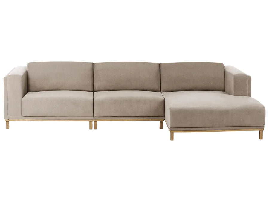 Corner Sofa 5 Seater VENG Fabric Taupe Left Hand