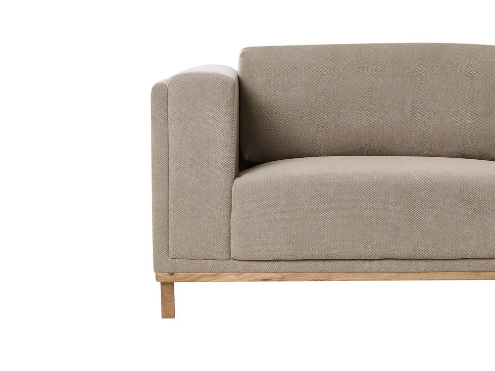 Corner Sofa 5 Seater Fabric Taupe Left Hand Josanna