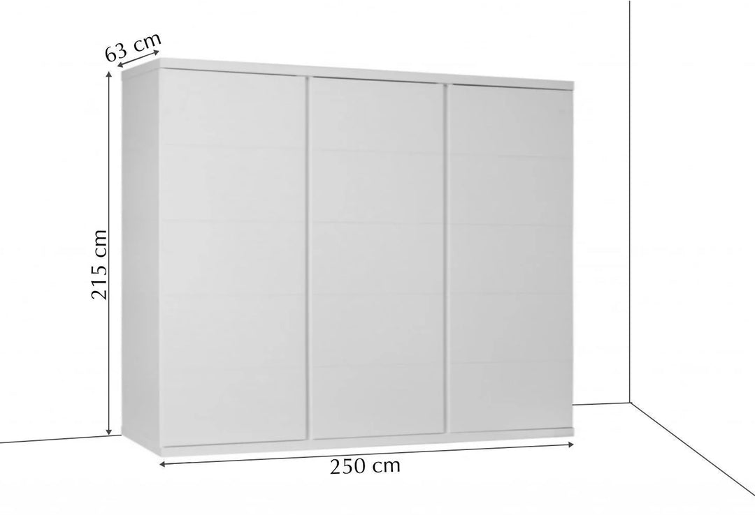 Isabella Sliding Door Wardrobe 250cm Oak Artisan With LED Lights