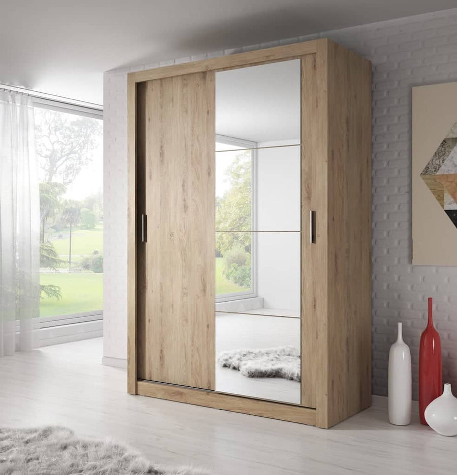 Arti AR-04 Sliding Door Wardrobe 150cm Oak Shetland