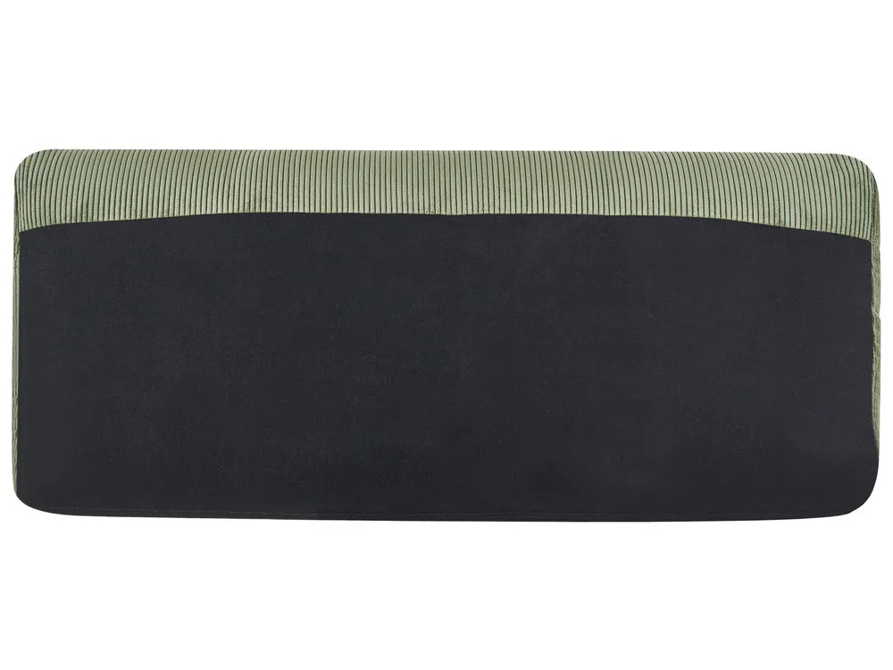 Corner Sofa 5 Seater Corduroy Green Left Hand Josanna