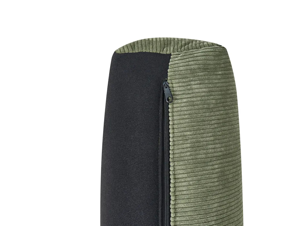 Corner Sofa 5 Seater Corduroy Green Left Hand Josanna