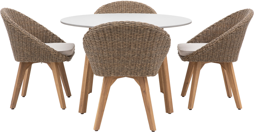 Avena 4 Seater Round Dining Set