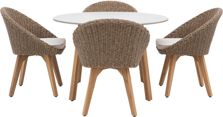 Avena 4 Seater Round Dining Set