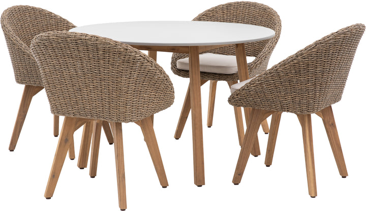 Gallery Direct Avena 4 Seater Round Dining Set