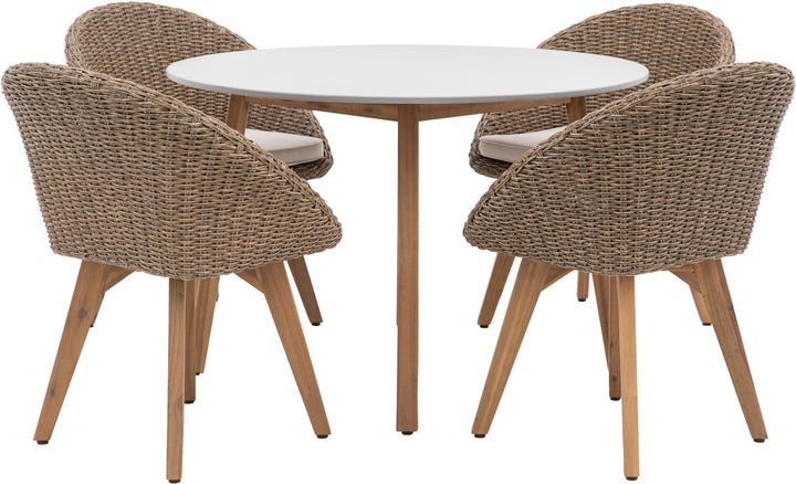 Gallery Direct Avena 4 Seater Round Dining Set