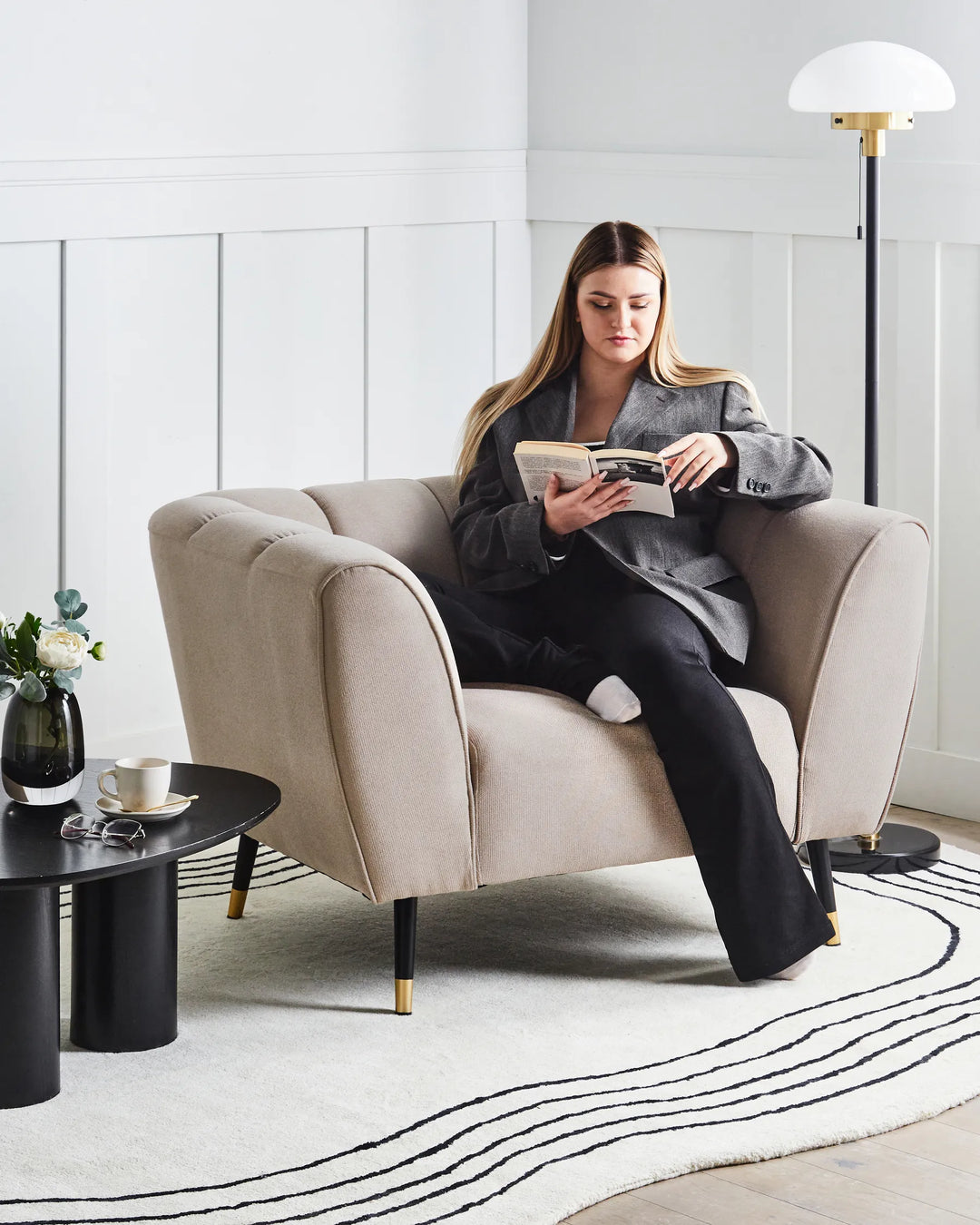 Orsta Armchair Fabric Taupe