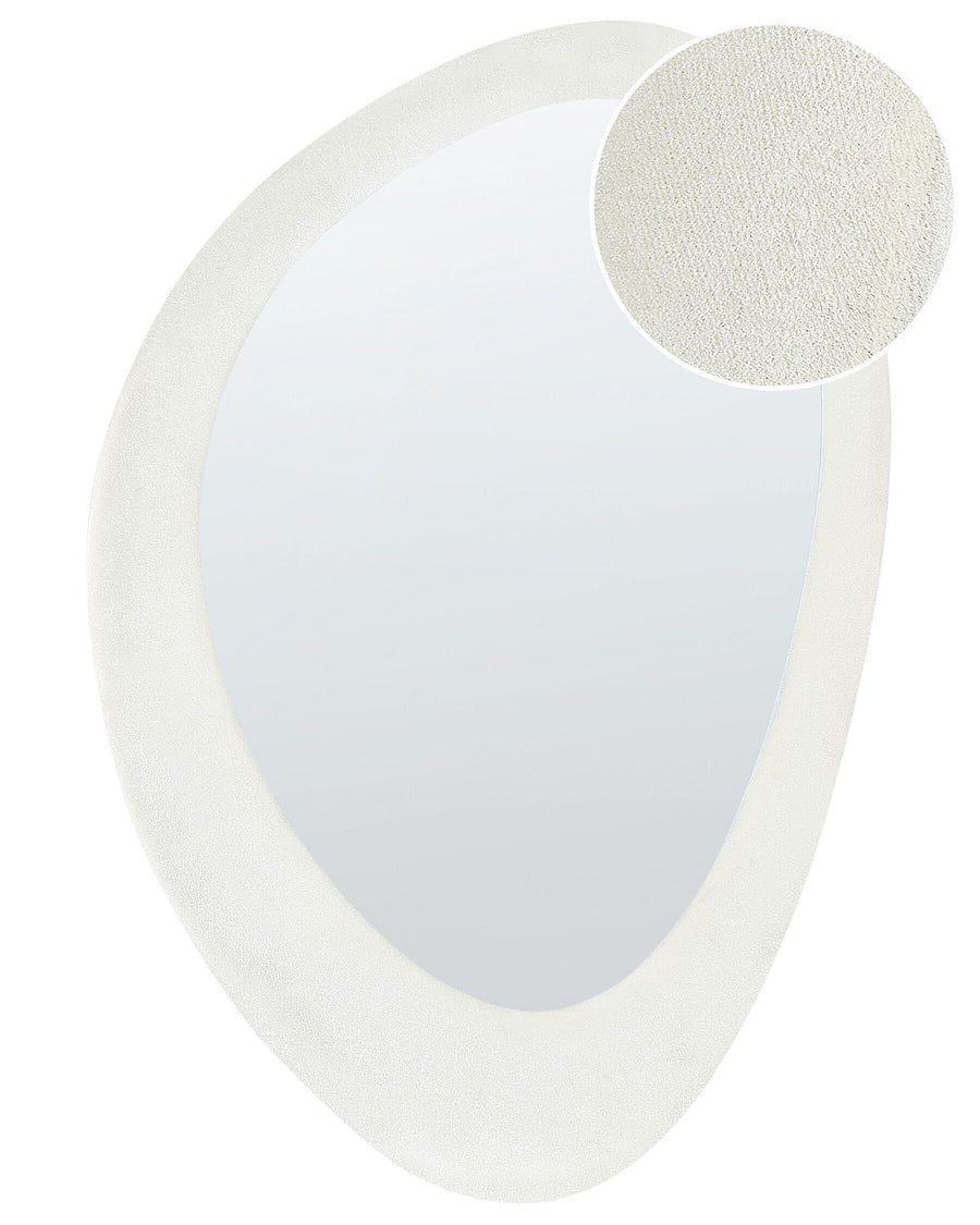 Audes Wall Mirror Velvet Off-White