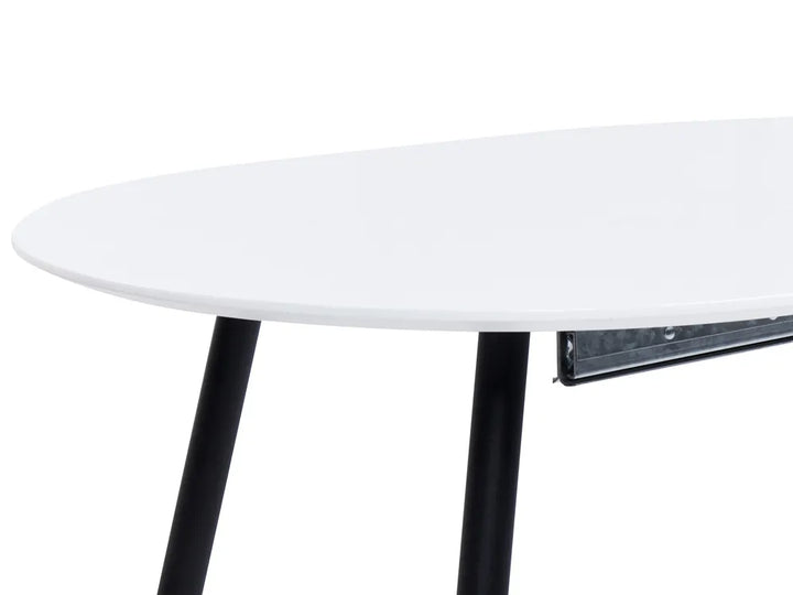 Extending Dining Table White 120/160 cm 80 cm Bronxton