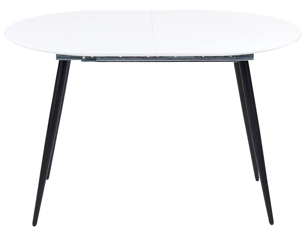 Extending Dining Table White 120/160 cm 80 cm Bronxton
