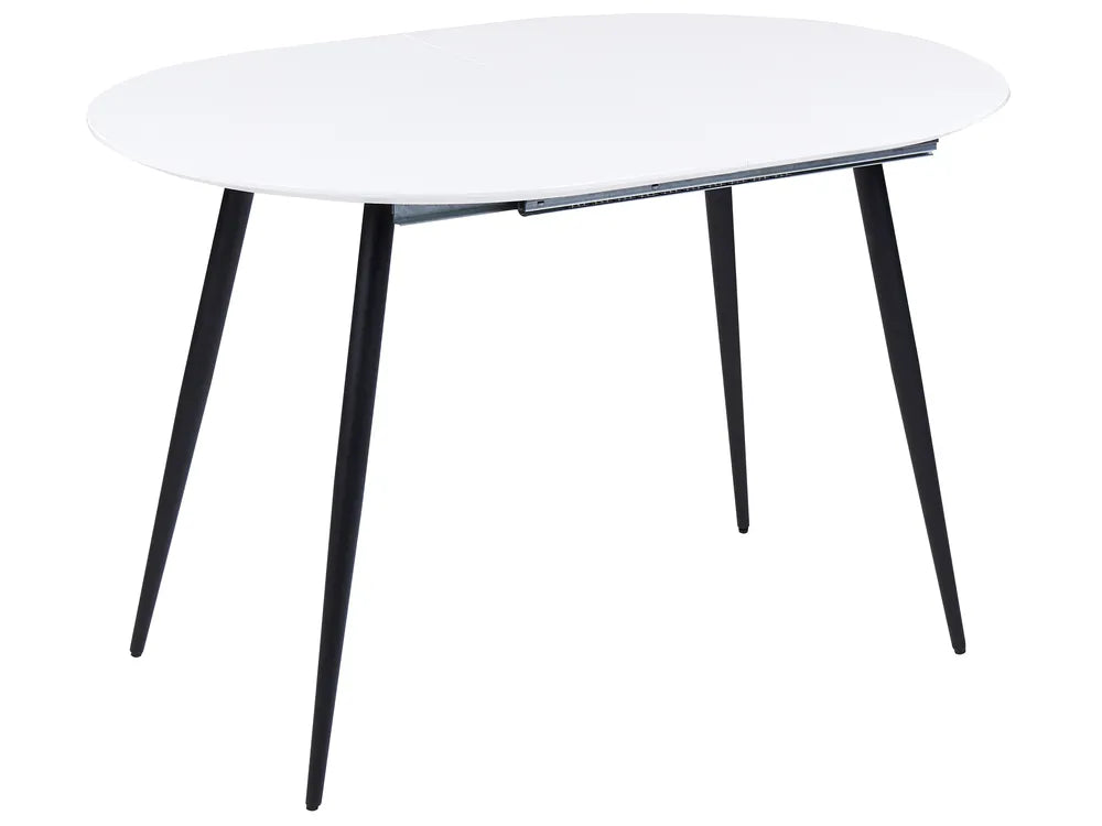 Extending Dining Table White 120/160 cm 80 cm Bronxton