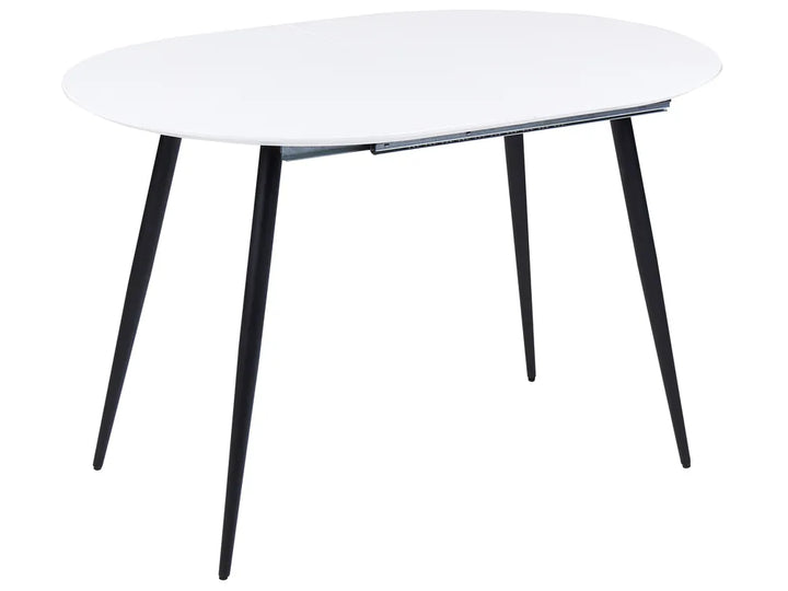 Extending Dining Table White 120/160 cm 80 cm Bronxton